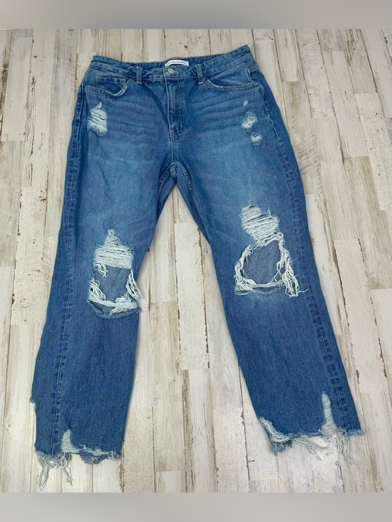 Flying Monkey Denim - Flying Monkey Jeans Womens 32x26 Blue Medium Wash Mid Rise Distressed